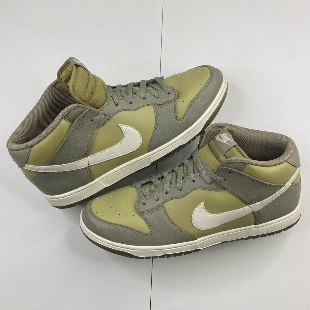 Nike Dunk Mid Mens Size 15 Dark Stucco Green/Light Bone Neutral Olive FJ4194-001